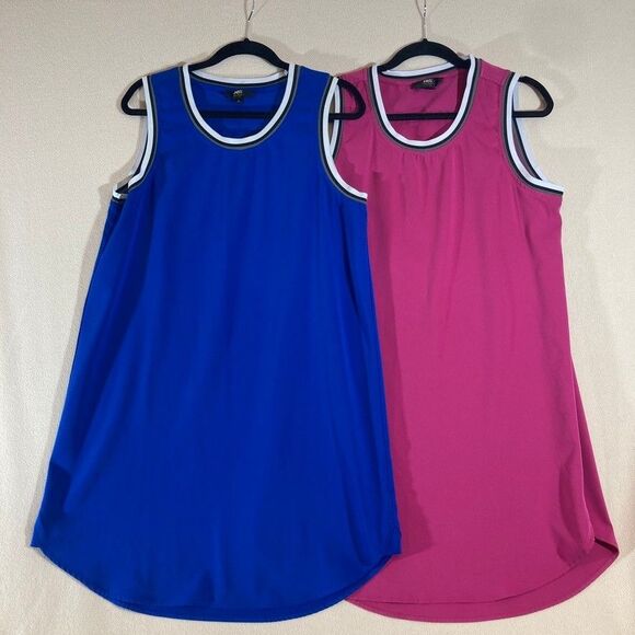 ABS Allen Schwartz Tank Shift Dress Sz L Athleisure Athletic Tennis Pickleball - Picture 1 of 10